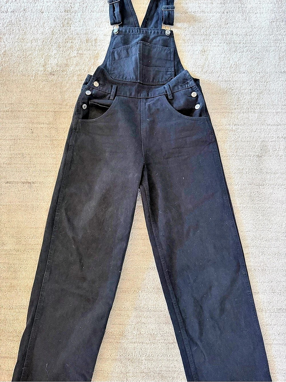 GILT Denim Overalls Black Wide Leg Overalls Size Small